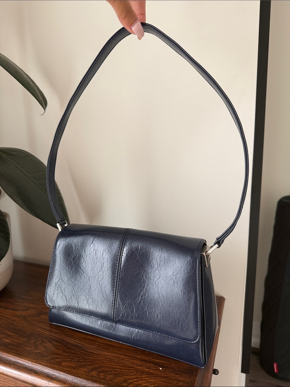 Vintage Liz Claiborne Shoulder Bag - Navy
